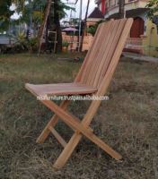 Chaises pliantes en teck massif Wood Bali pour la plage, le jardin et la terrasse indonésienne, meubles d'extérieur, chaises de salle à manger