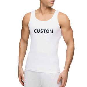 Muscle Tank Top Mens Gym Alta calidad Diseño personalizado 200 gramos Elástico Slim Fit Summer Vest Fabricante - Product Image 1