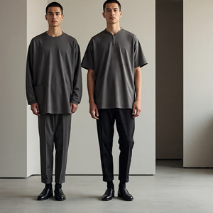 Drop Shoulder Jogging Camisetas Chándal Niños Camisetas holgadas Conjuntos de pantalones holgados Conjuntos de Jogger de gran tamaño para hombres - Product Image 4