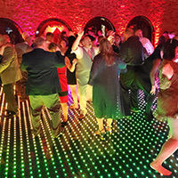 Mega Pro Lites IP55 - Control Remoto DMX Inalámbrico de Píxeles, Imán Digital LED, Vidrio Templado, Pista de Baile con Video