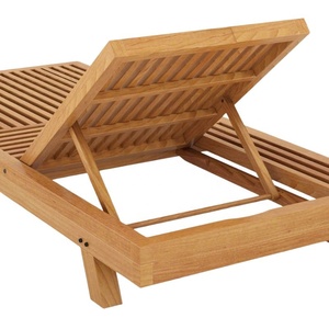 เก้าอี้อาบแดดกลางแจ้งเก้าอี้ไม้สักชายหาดที่เป็นมิตรกับสิ่งแวดล้อมเก้าอี้อาบแดดเก้าอี้อาบแดดสำหรับเฟอร์นิเจอร์โรงแรมและรีสอร์ท - Product Image 5