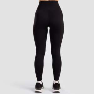 Leggings Deportivos de Cintura Alta con Compresión, Talla XL, para Yoga, con Nailon y Spandex, Material Estampado Negro, para Deporte y Yoga - Product Image 3