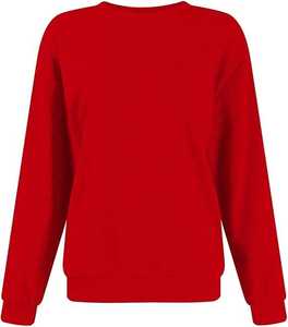 Collection 2026 – Sweat-shirt rouge à manches longues pour femme, pull de haute qualité à col rond avec logo brodé au dos, vêtement d'hiver - Product Image 3