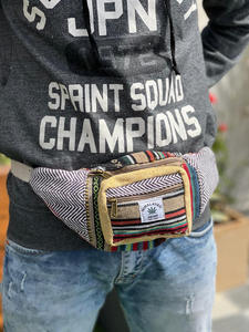 New Western élégant fait à la main Jute coton chanvre Fanny Packs vente chaude durable écologique bohème unisexe taille sacs - Product Image 3