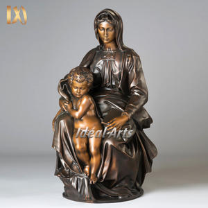 หล่อรูปปั้นทางศาสนากลางแจ้งรูปปั้นเพียตาสีบรอนซ์ขนาดเท่าจริงสำหรับโบสถ์แท่นบูชาและบ้าน - Product Image 4