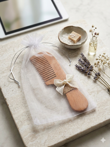Set de Regalo de Lujo para Mujer SPA: Toalla Peshtemal de Algodón Turco, Cuenco de Madera, Vela Aromática, Jabón Natural, Peine, Llavero de Ojo Turco, Accesorios para Coche - Product Image 3