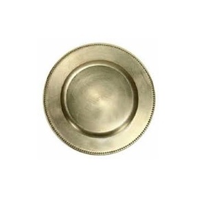 Placa de cargador de boda de lujo, mesa de uso personalizado, placa de plato de cargador de Metal decorativa con acento con impresión de logotipo personalizado - Product Image 1