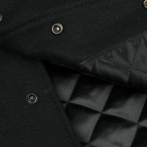 Veste pour homme à manches en cuir, style universitaire, brodée, unie, à la mode, best-seller - Product Image 4