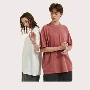 เสื้อยืดผ้าฝ้าย100% 230gsm พิมพ์ลาย, เสื้อยืดแนวสตรีทเสื้อยืดทรงหลวมใส่ได้ทั้งชายและหญิง - Product Image 6