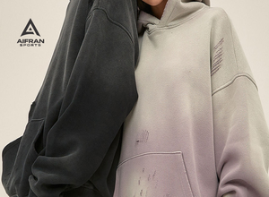 Sweat à capuche AIFRAN 3D haute densité avec logo, pour homme, streetwear de luxe, lourd, imprimé en silicone surdimensionné, polaire, pull personnalisé, vêtements de sport - Product Image 5