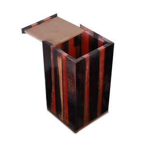 Boîte d'urne époxy en palissandre et rouge faite à la main souvenir commémoratif de crémation pour adultes pour humains - Product Image 3