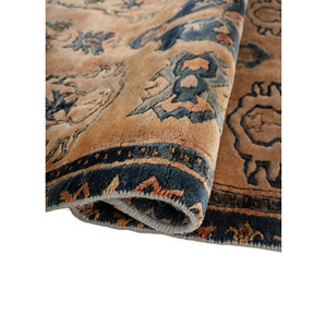 Tapis en laine noués à la main Aprezo, motifs abstraits rectangulaires en forme de médaillon rose et violet, style classique pour la maison - Pae-6484(Fr) - Product Image 2