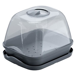 Serra da Tavolo RESPANA, Vassoio/Secchio Multiuso per Semi con Coperchio in Policarbonato, Dimensioni (mm) 257x196x185, Colore Antracite - Product Image 1