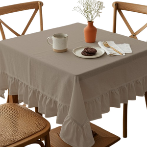 Mantel de visón de tamaño único para mesas de comedor Tela de poliéster para fiestas y reuniones de hoteles 140x180cm 55x70 pulgadas - Product Image 1