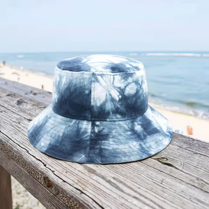 Fashion Wholesale Tie Dye Custom Logo Embroidery <b>Bucket</b> <b>Hat</b> Outdoor Design Fishing <b>Bucket</b> <b>Hat</b> Unisex Beach Fisherman <b>Hat</b> - Product Image 4