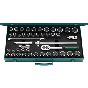 Juego de Llaves de Tubo Stahlwille de 45 Piezas de 1/2" para Reparación de Automóviles - Tamaños de Llaves de 10-13 mm y 3/8 "-1 1/4" con 36 Dientes y 12 Puntas - Product Image 1