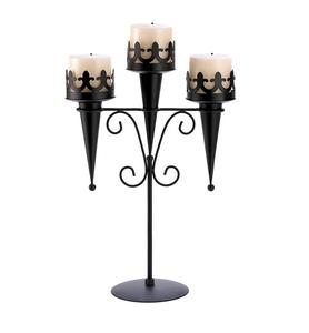 Bougeoir en métal de haute qualité design antique chandelier de couleur noire ensemble de 2 chandeliers de fabricants et de fournisseurs - Product Image 3