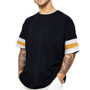 Nuevo diseño de algodón de corte suelto de gran tamaño 100% algodón camiseta de manga corta de algodón para hombres con logotipo personalizado Camiseta de cuello redondo - Product Image 1