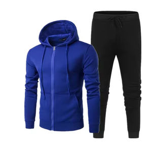 Wholesale Spring and Autumn Zipper Hooded Sweatshirt Men's Casual Blank Sweatshirt Custom Logo Two-Piece <b>Set</b> <b>on</b> ZOHAN CREATIONS - Product Image 4