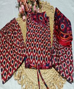 DESIGNER RAYON IMPRIMÉ TRAVAIL TOP BAS AVEC DUPATTA FESTIVAL WEAR PRIX DE GROS VÊTEMENT ETHNIQUE - Product Image 4