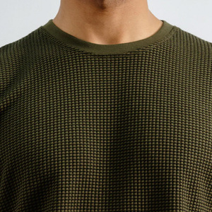 Camisa de hombre de tela de gofres de alta calidad 100% algodón logotipo personalizado camiseta Puff estampado camiseta baja moq de Pakistán camisetas de hombre - Product Image 4