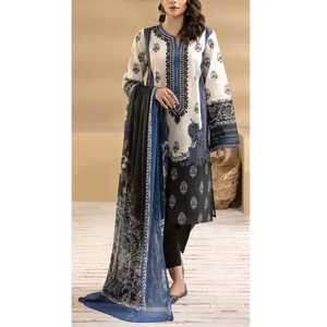 Trajes de césped para mujer/ropa de mujer vestido de verano/vestido de mujer paquistaní Salwar Kameez última colección Desi ropa - Product Image 5