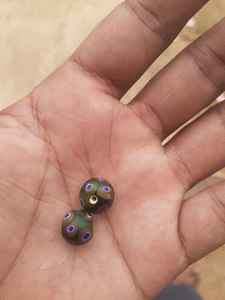 Cuentas de vidrio millefiori en tonos de verde ideales para diseñadores de joyas africanas nativas para collares y pulseras - Product Image 6