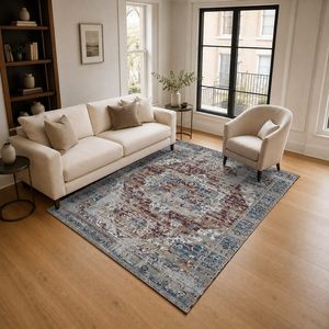 <b>RUGS</b> DEPOT LXDP-0106 Wholesale <b>Charcoal</b> <b>Grey</b> Modern Abstract Digital Printed Machine Washable Chenille Area <b>Rug</b> Non Slip - Product Image 2