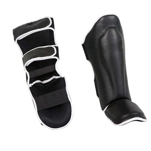 Protège-tibias en cuir véritable pour hommes, conception confortable à double sangle pour l'entraînement au baseball, protection des jambes à bas prix d'usine - Product Image 4