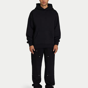 Sudadera gruesa y pesada en blanco con hombros caídos para hombre 380 360 320 Gsm logotipo personalizado peso pesado Sudadera con capucha de gran tamaño invierno - Product Image 4