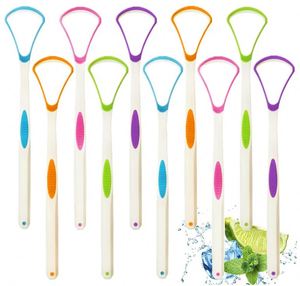 Nettoyant de langue en silicone coloré, grattoir réutilisable pour les soins bucco-dentaires, grattoir de langue pour les dents, multifonctionnel - Product Image 1