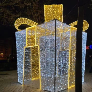 3d Gift Box Ip65 Waterproof Decorative <b>Lights</b> For Indoor/outdoor Coastal Promenade Christmas Festival Holiday Public Event - Product Image 1