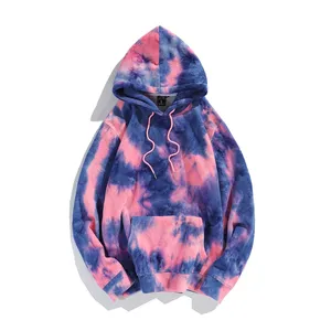 OEM whole sale High Quality Thick Pullover Custom Unisex Polar Fleece Polyester Sublimation Tie Dye Hoodie whole sale rate