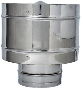 Fumaiolo Fisso Antivento Inox Tondo (attacco Maschio) 18 cm - Product Image 1