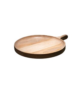 Plateaux en bois ronds de meilleure qualité avec poignée Plats de service pour la maison Vaisselle à bas prix - Product Image 4