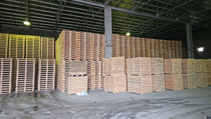 Achetez des palettes en bois de qualité supérieure conformes aux normes européennes, certifiées EPAL, pour la logistique et le stockage en entrepôt, construction robuste, en vente. - Product Image 3