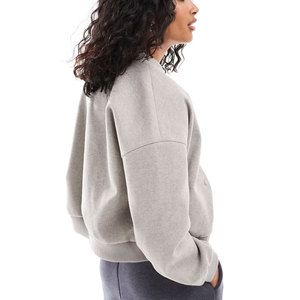 Chaquetas Varsity Cortas para Mujer, Color Personalizado, Teñido Liso, Resistentes al Viento, con Mangas de Cuero PU - Product Image 2