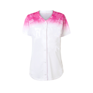 Personalizado en blanco transpirable Jersey Softball uniforme conjunto ropa deportiva de talla grande mujeres al por mayor camisa y pantalones - Product Image 3