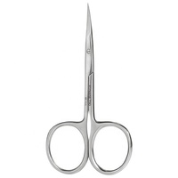 Ciseaux à cuticules russes professionnels pour gauchers Ciseaux à cuticules allemands incurvés en acier inoxydable 3.5 "pouces Utilisateurs gauchers