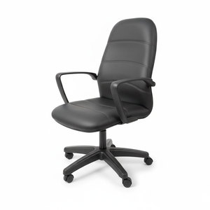 Chaise de bureau pivotante contemporaine avec mécanisme de levage, appui-tête réglable, siège en mousse et tissu PU - Product Image 1