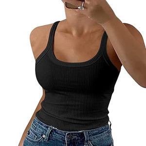 Nouveau modèle OEM Débardeurs pour femmes en coton de haute qualité, séchage rapide, respirant, logo personnalisé, motif solide pour les exercices de gymnastique d'été - Product Image 1
