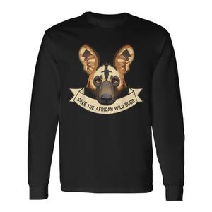Camiseta de Manga Larga para Apoyar a los Perros Silvestres Africanos, Producto Promocional - Product Image 1