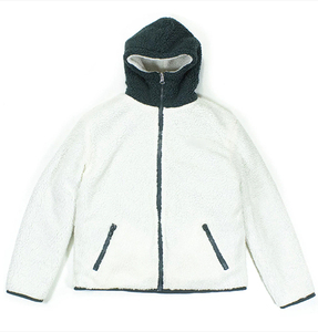 OEM logotipo personalizado Zip Up Color sólido grueso abrigo Polar Reversible Sherpa chaqueta de lana Hombres Sherpa Chaqueta Ninja - Product Image 3