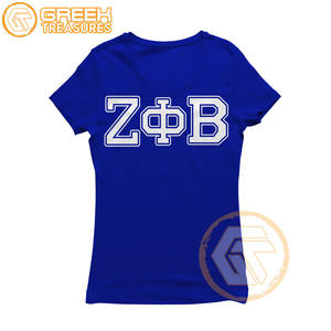 เสื้อยืดสตรี Zeta Phi Beta แบบขายส่งสั่งทำได้ 100% ผ้าฝ้ายคุณภาพสูง ระบายอากาศได้ดี แบรนด์ GREEK TREASURES - Product Image 5