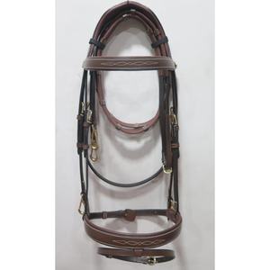 Brida de caballo con forma anatómica elegante de cuero genuino, acolchado suave, características ajustables, producto de equitación occidental ecuestre al por mayor - Product Image 1