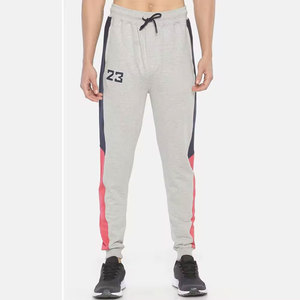 Pantalones Deportivos Grises para Hombre, con Franja Lateral, Cintura Elástica con Cordón, Casuales, Ligeros, de Algodón Transpirable, Ecológicos y de Secado Rápido - Product Image 1