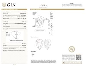 Couleur fantaisie D 3.01 carats coupe poire diamant en vrac naturel SI2 clarté pour certifié EX polonais VG symétrie fabrication de bijoux utilisation - Product Image 2