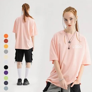 เสื้อยืดคอตตอนแท้ 100% แบบเรียบ สำหรับผู้ชาย ไซส์ใหญ่ ความยาวสั้น ทรงโอเวอร์ไซส์ ใส่สบาย ทรงหลวม - Product Image 4