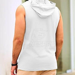 Street Wear pull hommes sans manches à capuche couleur unie hommes à capuche meilleure qualité hommes sweats à capuche - Product Image 4