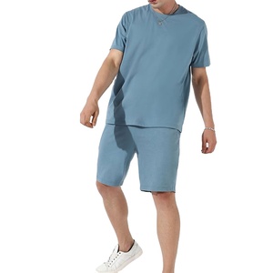 Ensemble d'été deux pièces en pur coton respirant pour homme – T-shirt et short idéal pour le temps chaud et le style décontracté MADE BY BS 2026 - Product Image 3